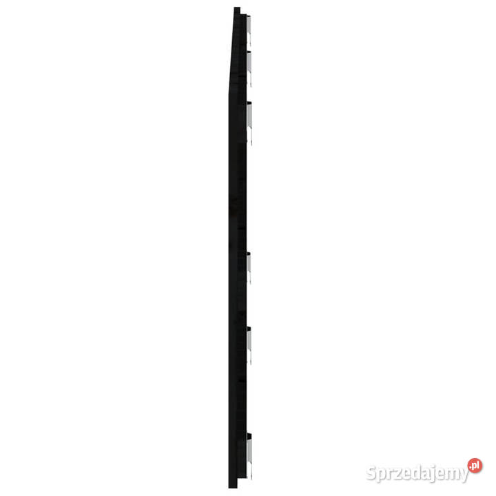 Wezgłowie łóżka czarne 166x3x60 lite drewno Warszawa