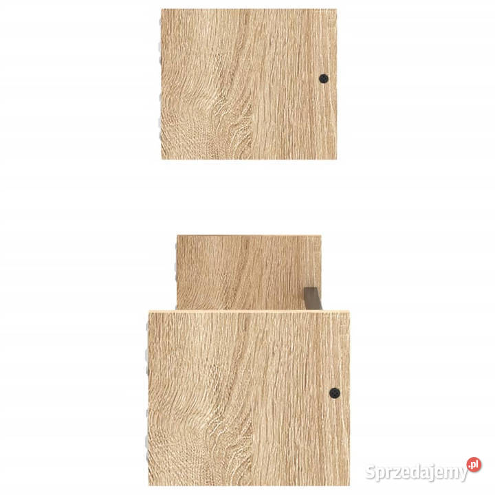 Półki ścienne z drążkami 2 dąb sonoma 60x16x14 mazowieckie