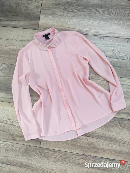 Pudrowa koszula HM Vintage pudrowy róż 34 36 H&M Jasło