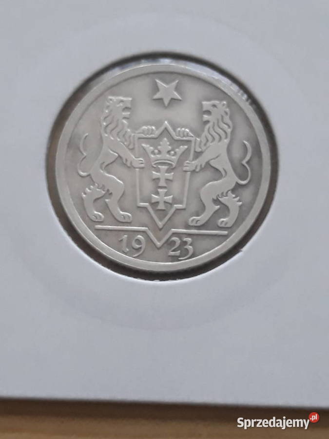 1 Gulden WM Gdańsk 1923 r 1 około mennicza wielkopolskie Konin