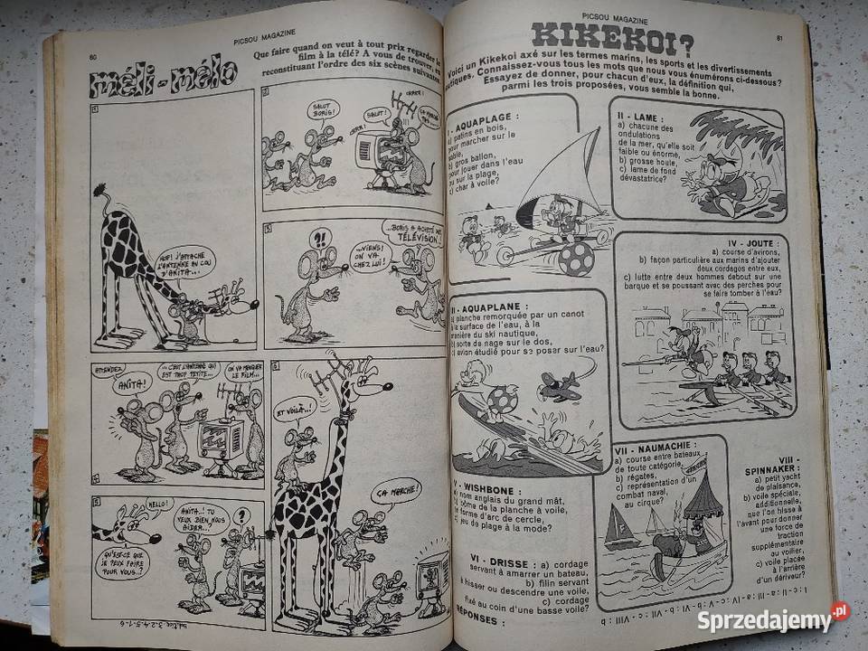 Stary komiks 1982 Picsou Magazynie Disney Belgia Kościan
