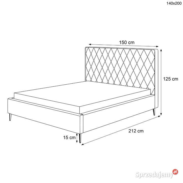 Łóżko tapicerowane z pojemnikiem Caro 3 różne Łóżka i materace Tarchały Małe