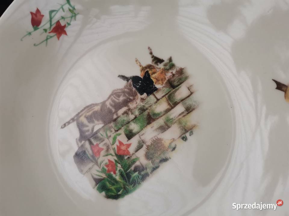 Stary bajkowy talerz porcelana dziecięca Porcelana i szkło Katowice sprzedam
