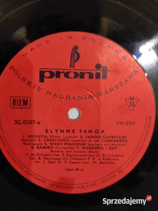 1966 słynne Tanga i Walce Płyta gramofonowa 1 płyta Kielce