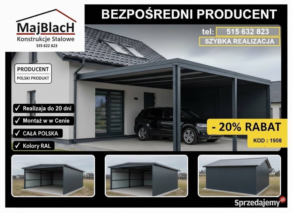 A90Altana Ogrodowa Zadaszenie do domu WIATA Chełm
