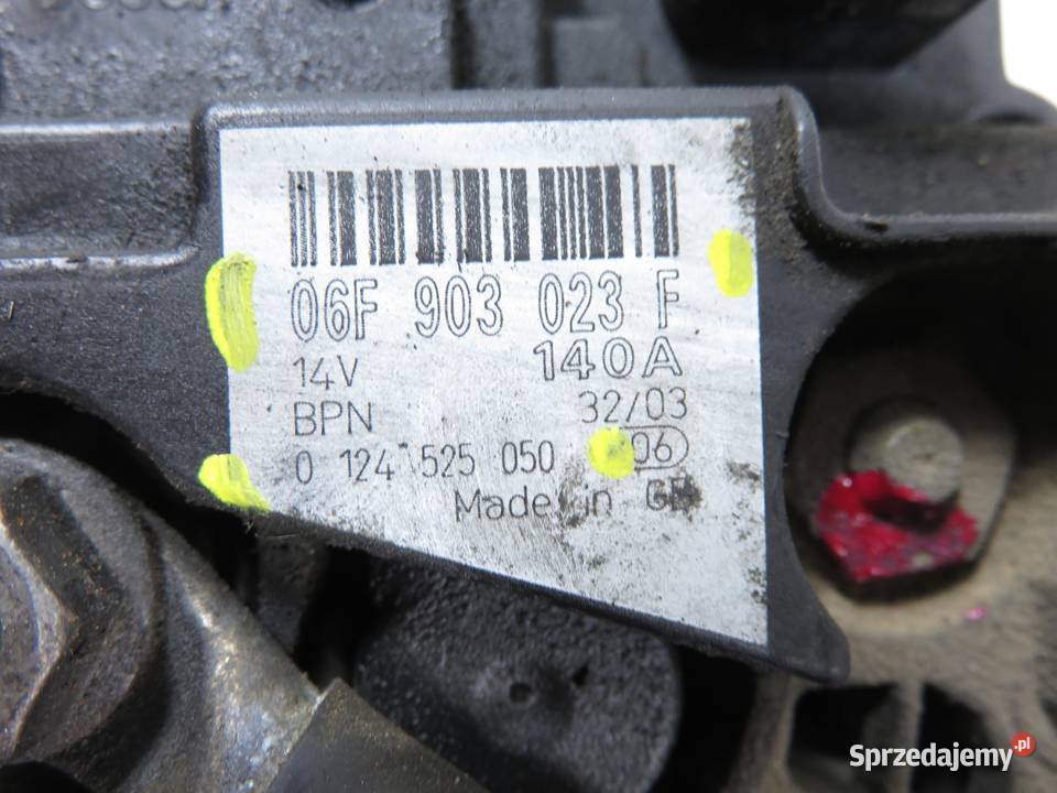 ALTERNATOR AUDI A2 8Z0 14 TDI AMF 06F903023F osobowe