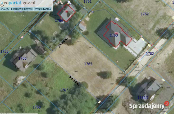 sprzedaży działki Borek 1527m2
