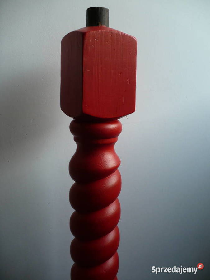 Słup Kolumna do schodów dębowa do odnowienia Lubin