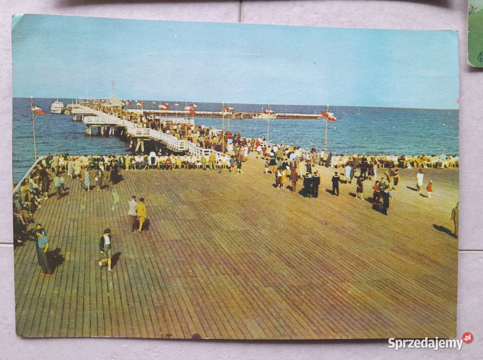 Trzy stare pocztówki kartki pocztowe Sopot z Dąbrowa Górnicza