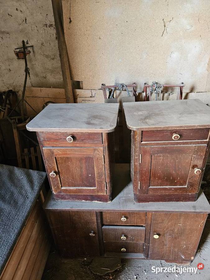 Stare szafki nocne zabytkowe PRL Nowe Budkowice