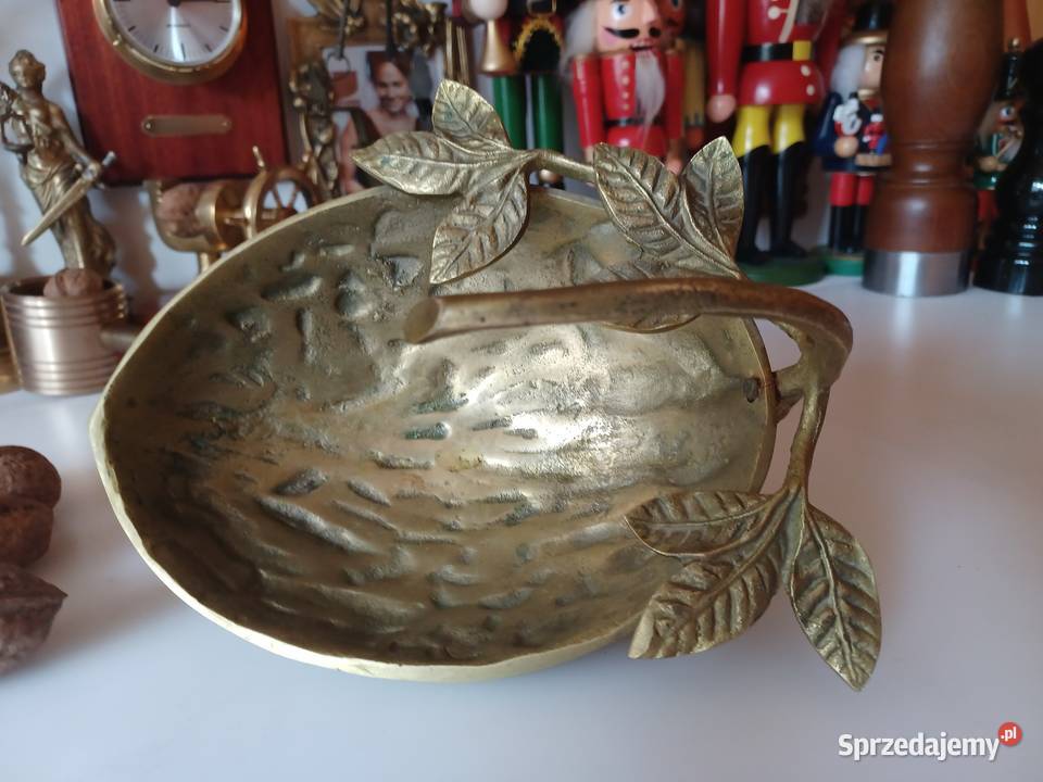 Mosiężna patera orzesznica Kolekcja Poznań