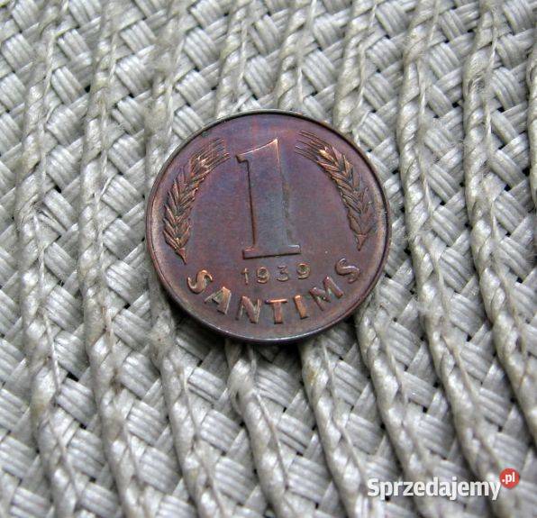 Łotwa 1 Santim 1939r wielkopolskie Kalisz