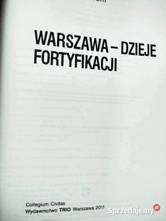 Warszawa dzieje fortyfikacji książki albumy Antyki mazowieckie