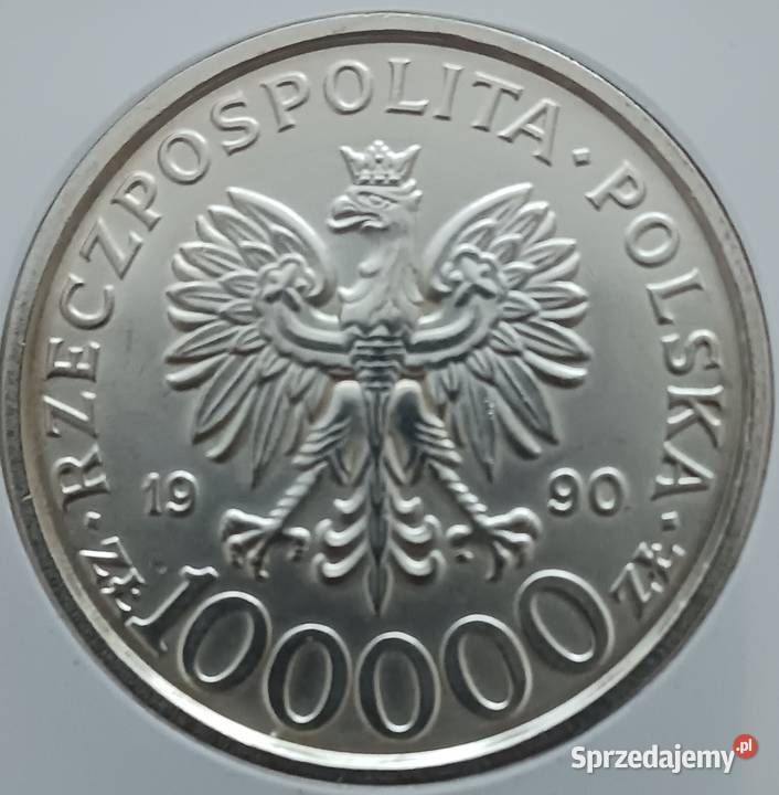 100 000 Solidarność 1990 r Typ B 4 GCN MS 63 Konin