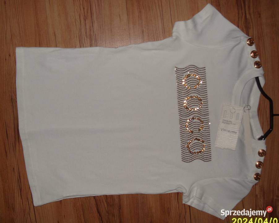VINCEOTTO NOWA złote guziczki cekiny r SM Rawicz