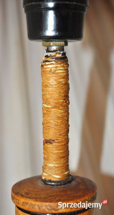 Lampa stojąca drewno orzech mahoń vintage prl Warszawa sprzedam