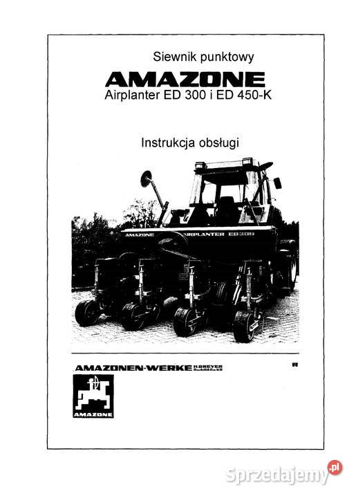Amazone ED control Instrukcja katalog ED 300 450 Pozostałe Szamotuły