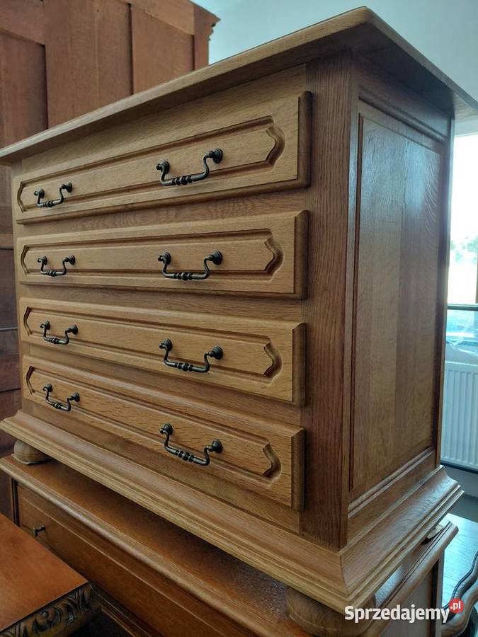 Solidna komoda dębowa 4 szuflady styl rustykalny Meble Białystok