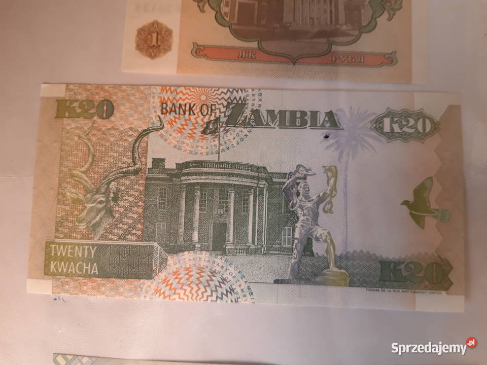 Banknot kolekcjonerski Zambia Tadżykistan Ruda Śląska sprzedam