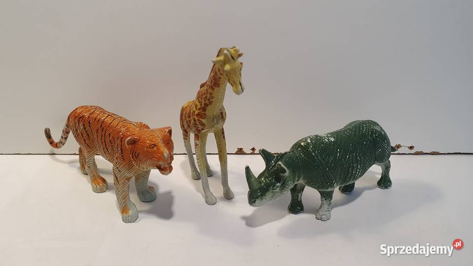 Zabawki Afryka zebra tygrys i nosorożec Bydgoszcz