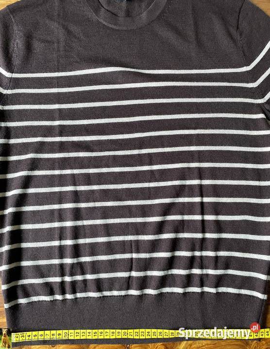 100 Wełna z Merynosów Merino Wool Banana Paski Sokołów Podlaski