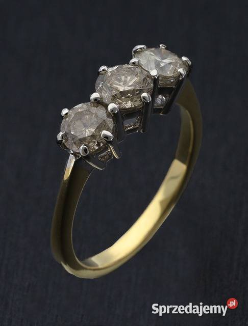 Pierścionek z brylantami 150 ct złoto pr 750 18K złoto