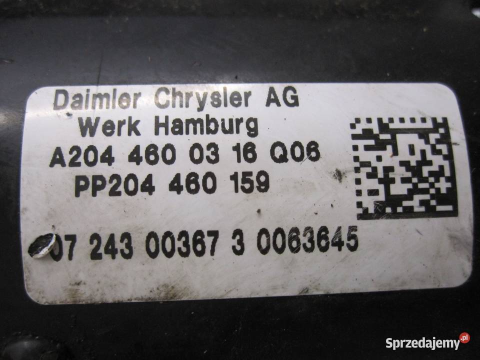 MERCEDES W204 07r kolumna kierownicza stacyjka Kielce