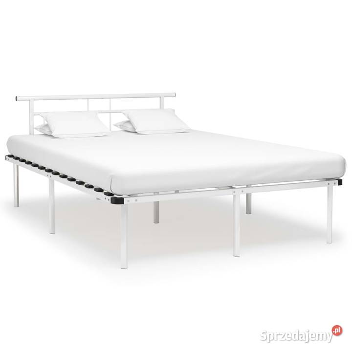 vidaXL Rama łóżka biała metalowa 140 x 200 Warszawa