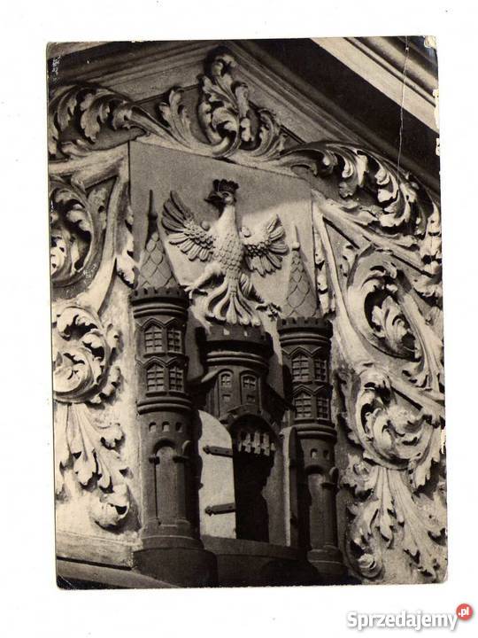 CIESZYN HERB MIASTA POCZTÓWKA CZARNO BIAŁA Krynki