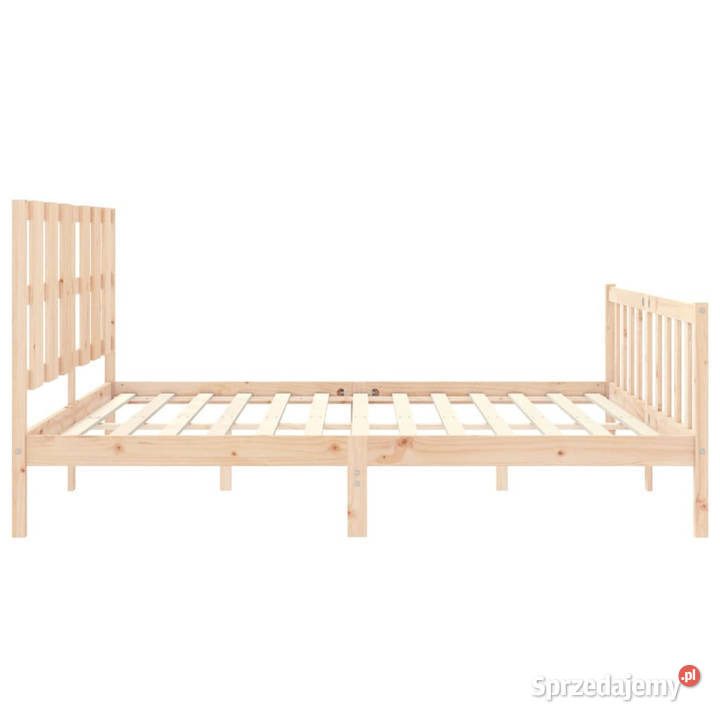 Rama łóżka bez materaca lite drewno sosnowe 205cm Łóżka Meble mazowieckie