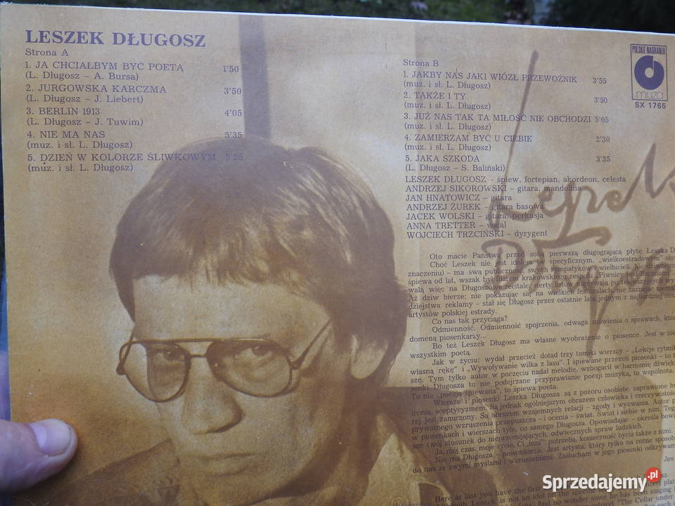 Leszek Długosz płyta vinylowa poezja śpiewana Warszawa