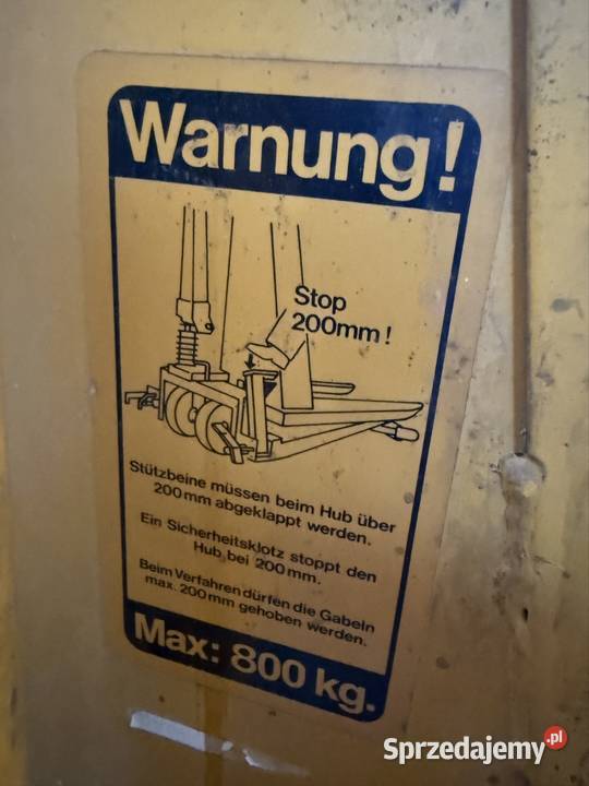 Paleciak Wysokiego Podnoszenia Wózek Paletowy Kłobuck