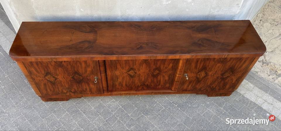Komoda RTV Orzech 180 Art Deco Antyk Renowacji