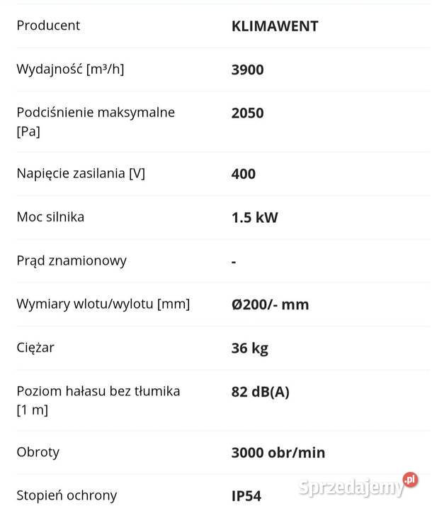 Wyciąg spawalniczy zewnętrzny wyciąg wentylator Krasocin