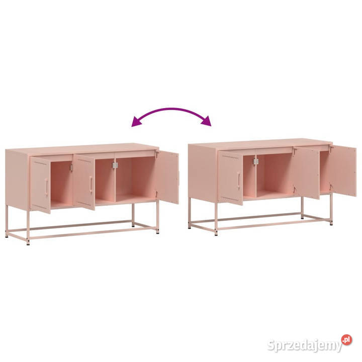 Szafka pod telewizor różowa 1005x39x605 stalowa Warszawa