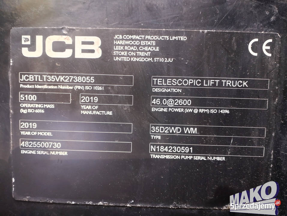 Wózek widłowy teleskopowy JCB TLT35D2WD 5 ton Motoryzacja Ostrowiec Świętokrzyski