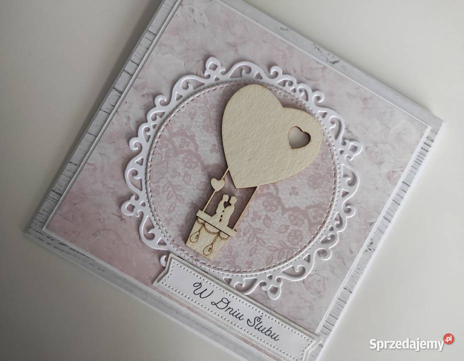 Kartka ręcznie robiona na ślub Łódź