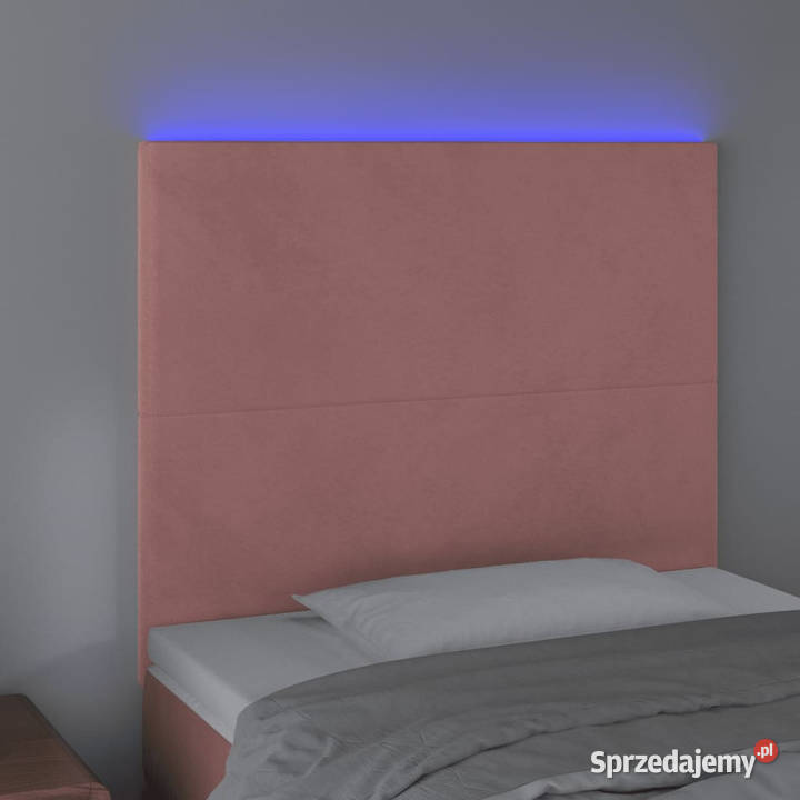 Zagłówek do łóżka z LED różowy 90x5x118128 Warszawa