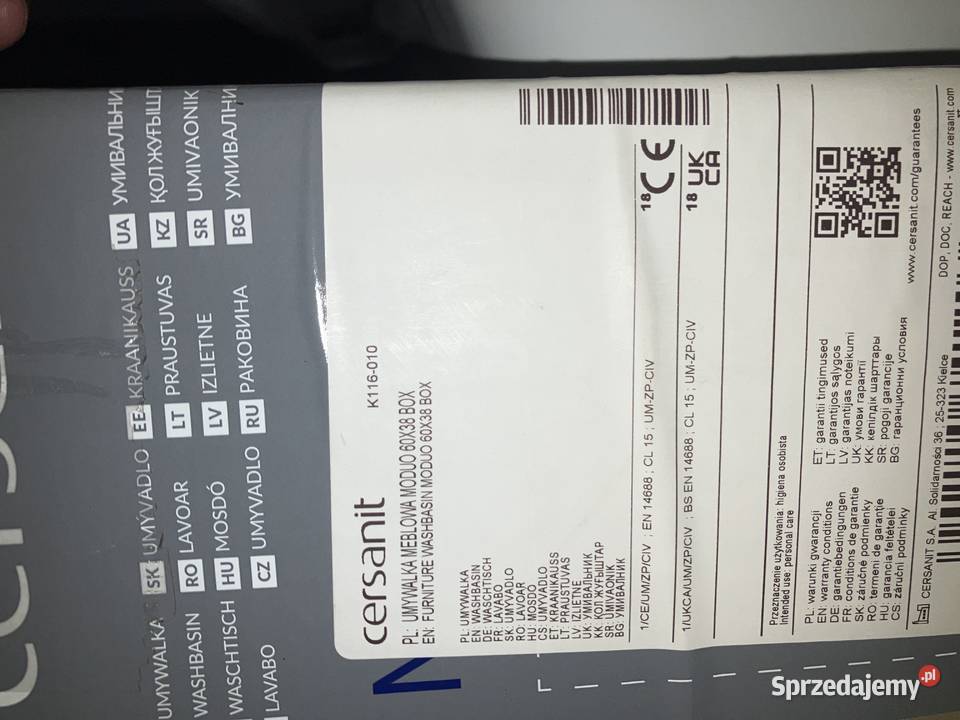 Nowa umywalka Cersanit Duo 60 z delikatną skazą śląskie Częstochowa