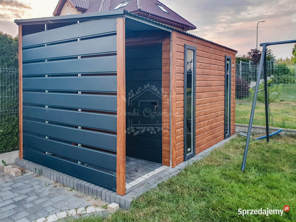 Schowek Domek Ogrodowy 25x2m Wiata 1m 2x Okno podkarpackie Sanok