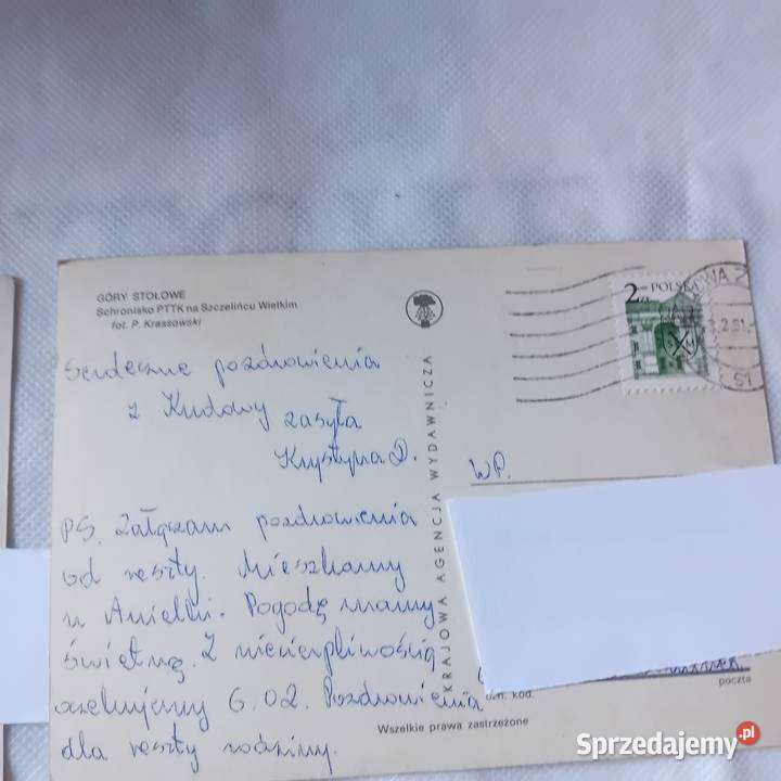 Zestaw 3 pocztówek Góry Stołowe KAW 197582 r Pocztówki i karty telefoniczne wielkopolskie Koźminek