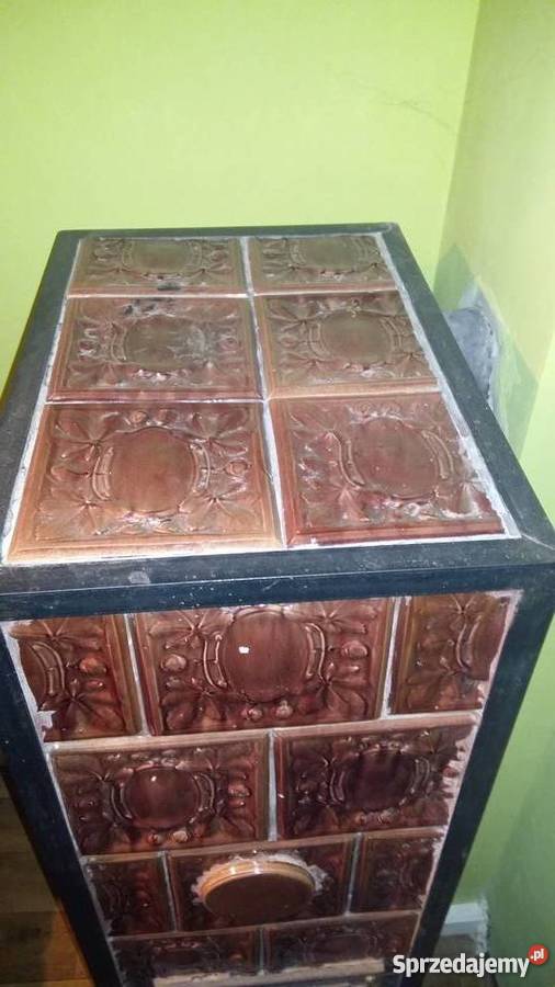 Piec kaflowy odcienie brązowego śląskie