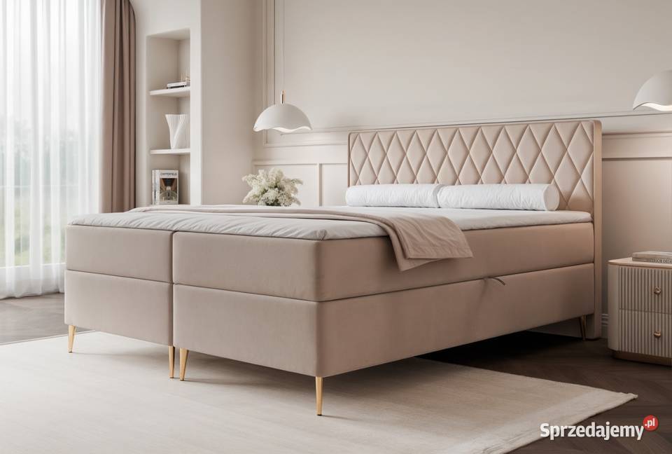 Łóżko kontynentalne z pojemnikiem Caro rożne wielkopolskie Tarchały Małe sprzedam