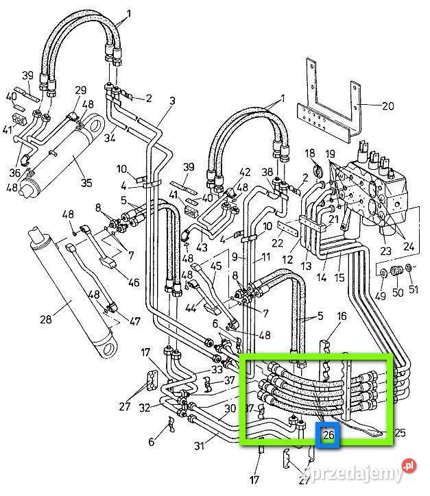 Przewód HSW Dressta 865010911 865010911C1 Ł34 Układ hydrauliczny