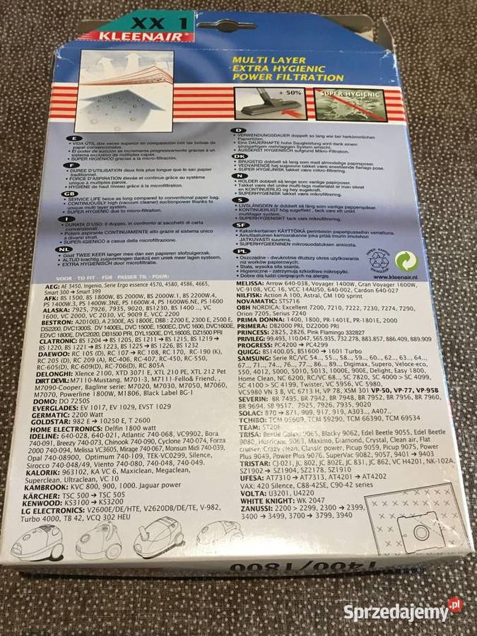 Worek do odkurzacza Kleenair XX1 Daewoo LG Katowice sprzedam
