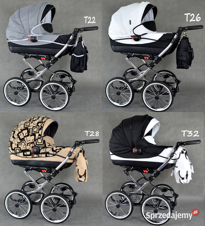 Wózek Dziecięcy VIKO Retro Chrom 3w1 Fotelik Osłona na nóżki  Głębokie Katowice