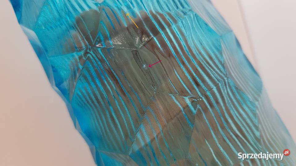 Wazon OKULUS 3 Ząbkowice kolorowe szkło PRL