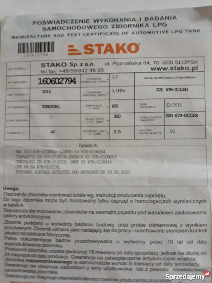 Sprzedam butle lpg Części Miękinia