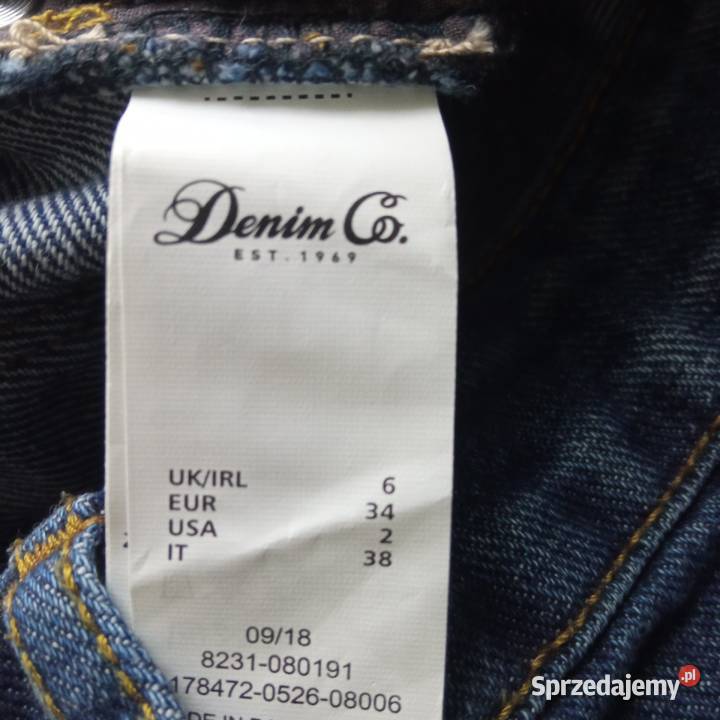 Nowe damskie szorty jeansowe r 34 Denim Co Krótkie Koszalin