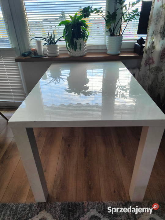 Stół do salonu biały połysk 120x80 świętokrzyskie Busko-Zdrój